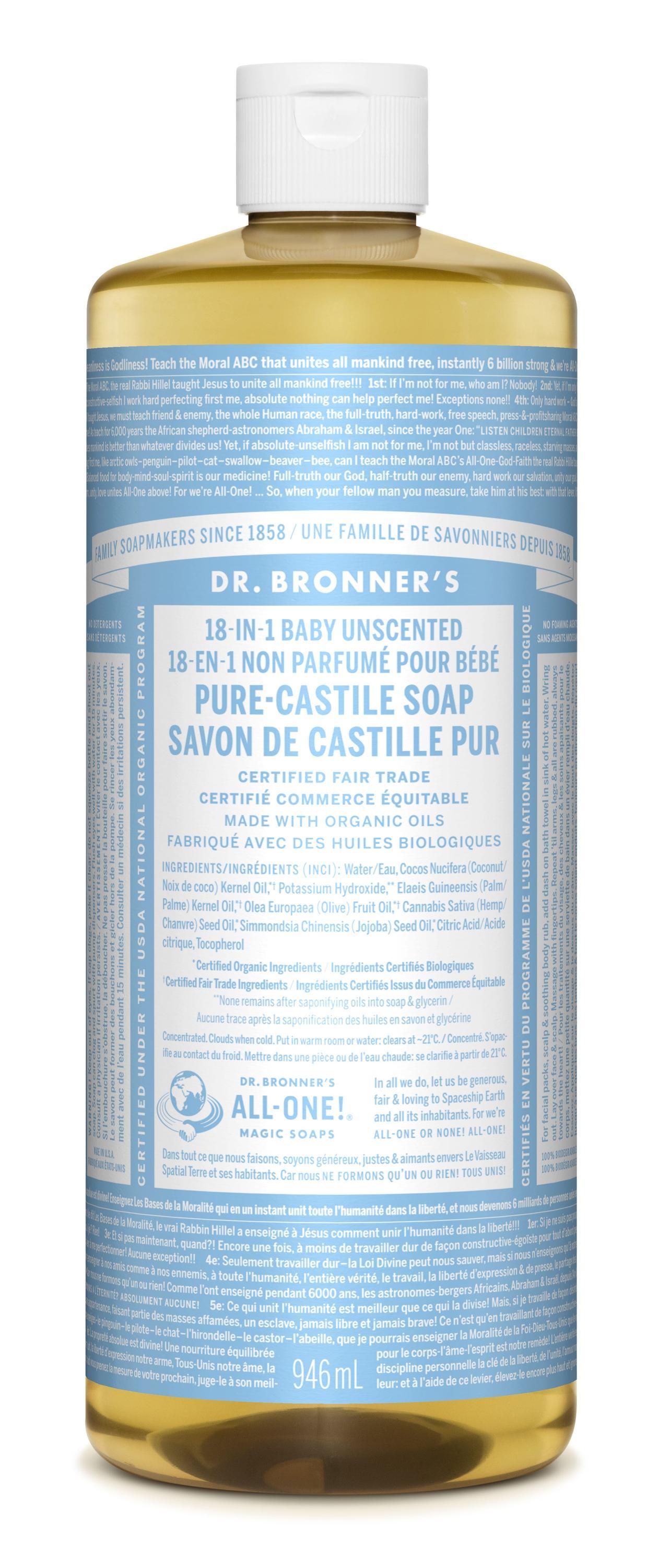 Dr. Bronner's Baby Pure Castile Soap Mild, 946ml Online