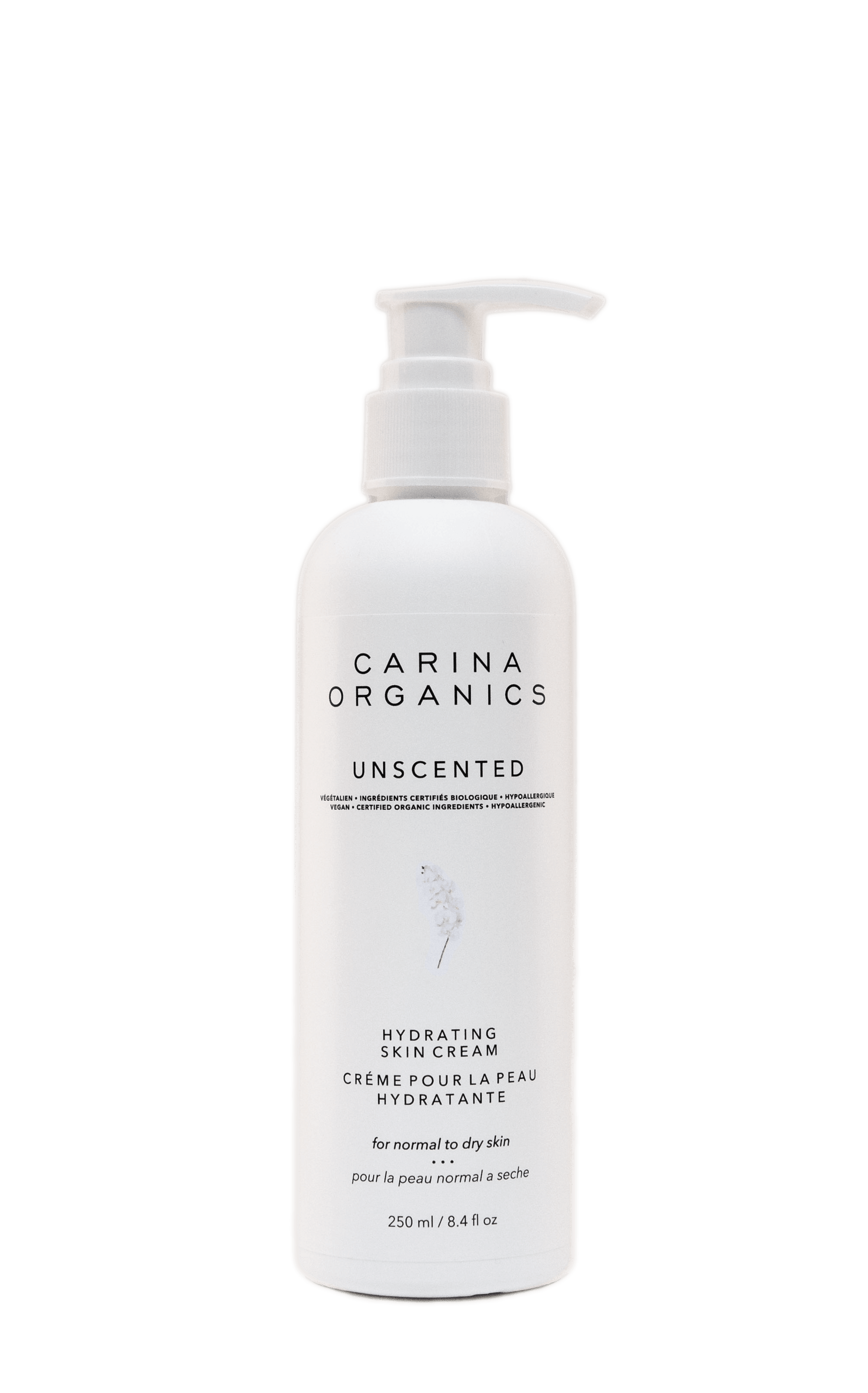 Carina Organics Unscented Hydrating Skin Cream - 250ml