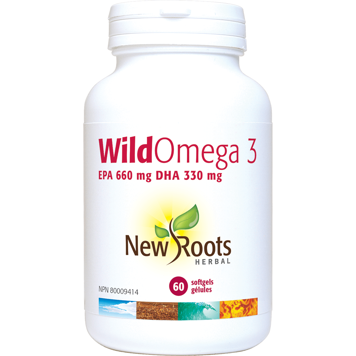 New Roots Wild Omega 3 EPA 660 Mg DHA 330 Mg 60Sg