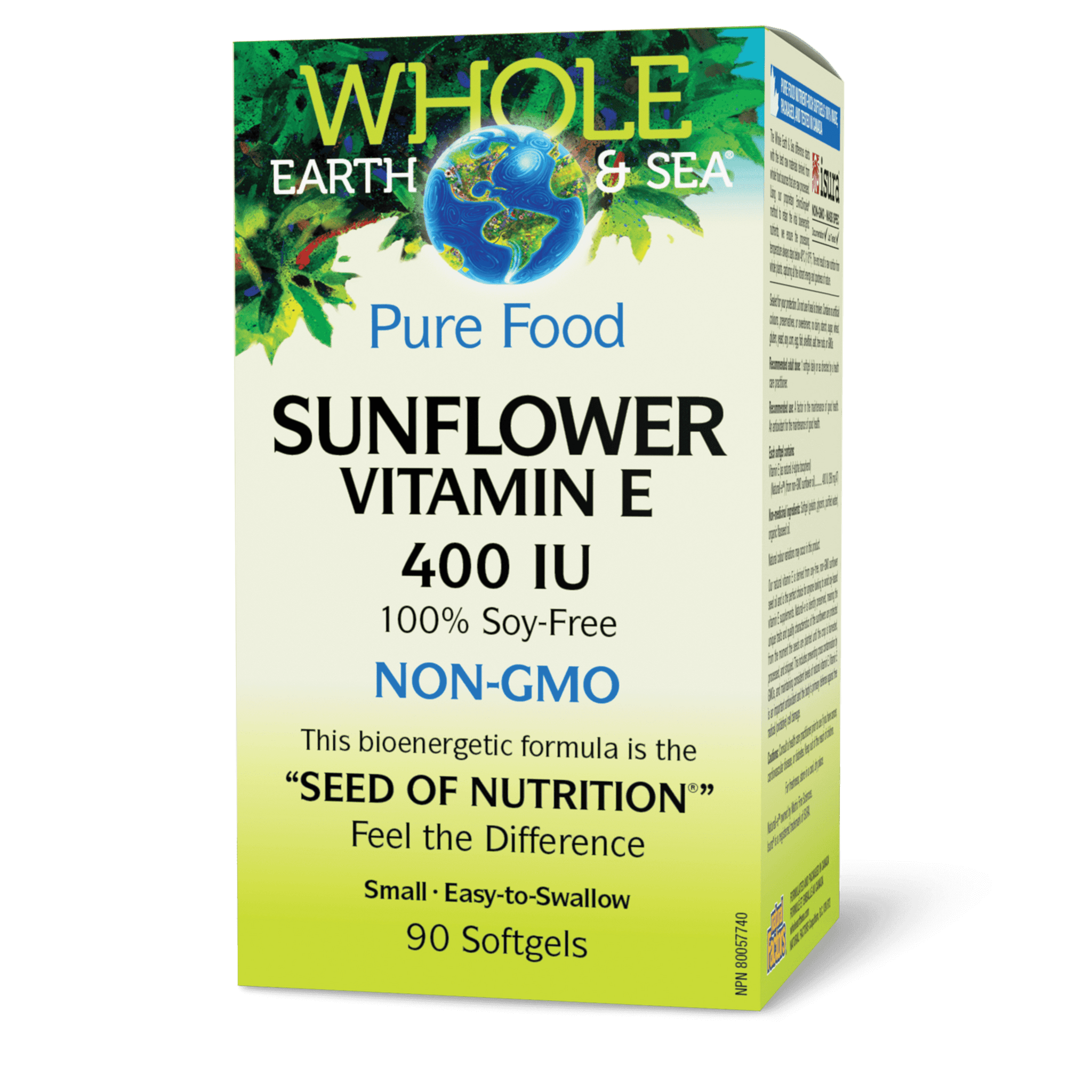 Natural Factors Sunflower Vitamin E 400 IU 12 sgls