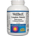 Natural Factors WellBetX Complete Diabetic Multivitamin & Mineral Formula, 120 Tablets