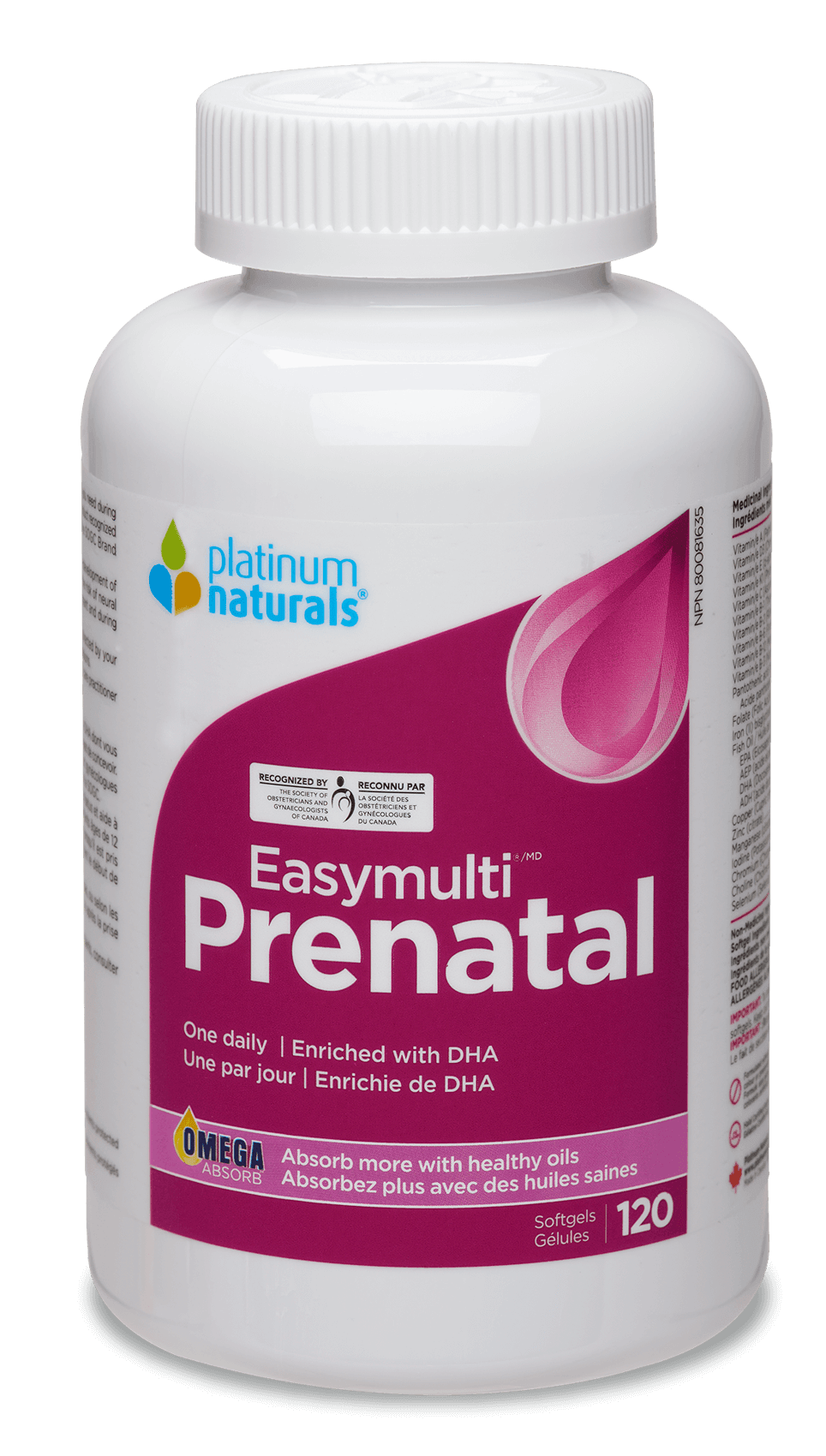 Platinum Naturals Prenatal Easy Multi 120 Softgels