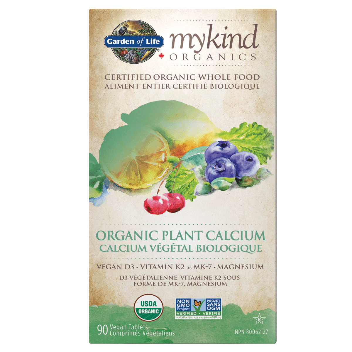 Garden of Life mykind Organics - Organic Plant Calcium - 90 Vegan Tablets