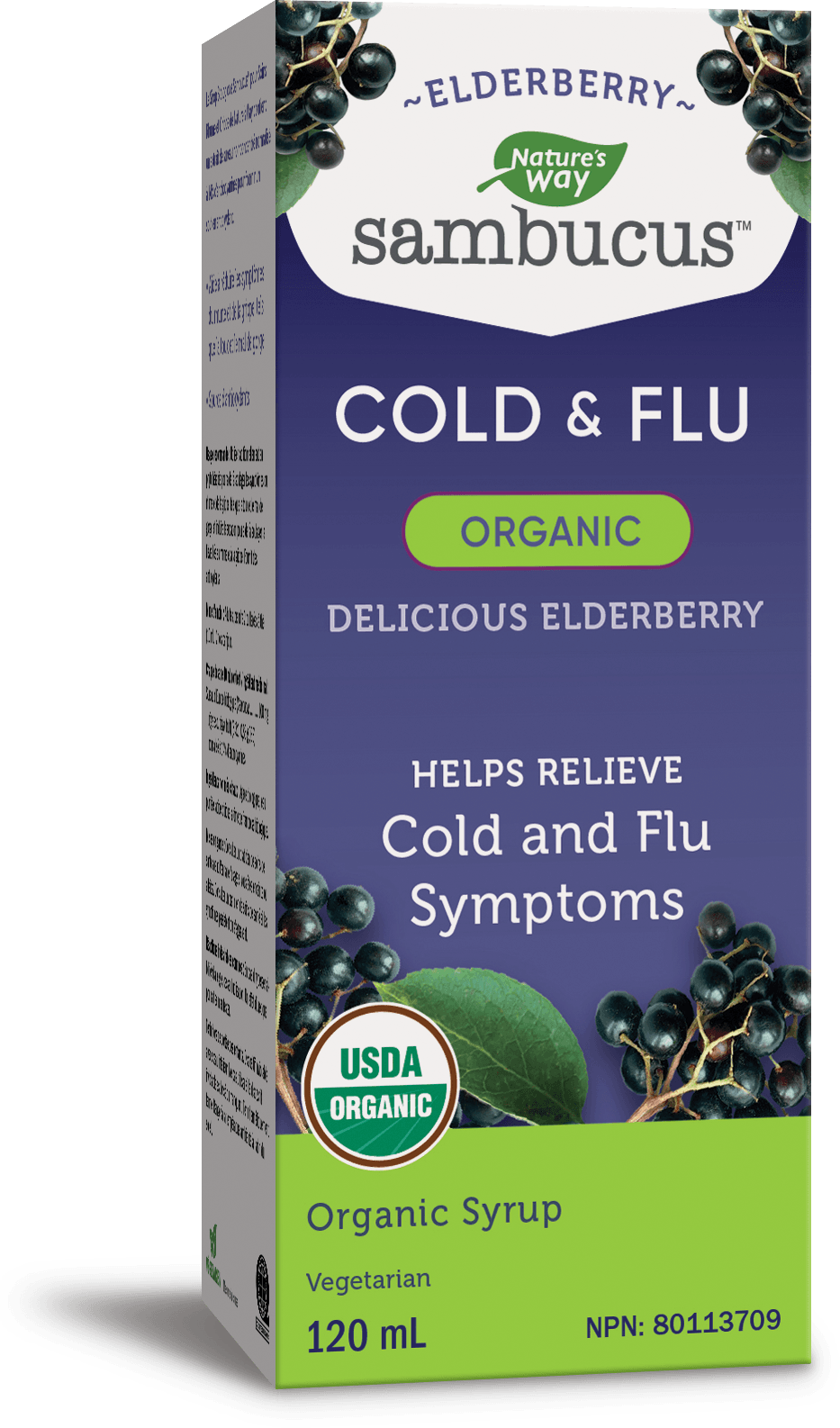 Natures Way Organic Sambucus Elderberry - Cold And Flu - 120ml