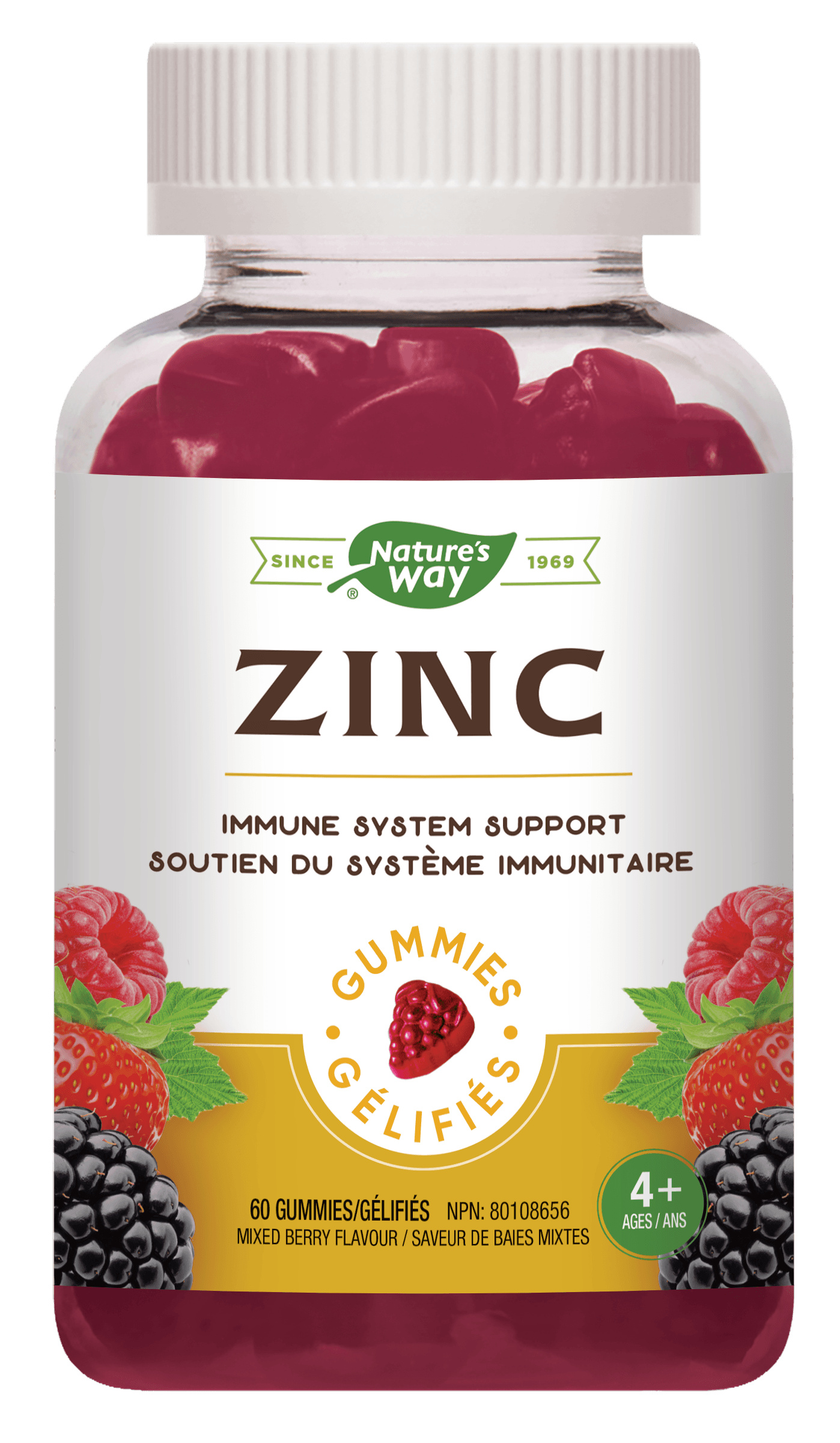 Nature's Way Zinc Mixed Berry 60 Gummies