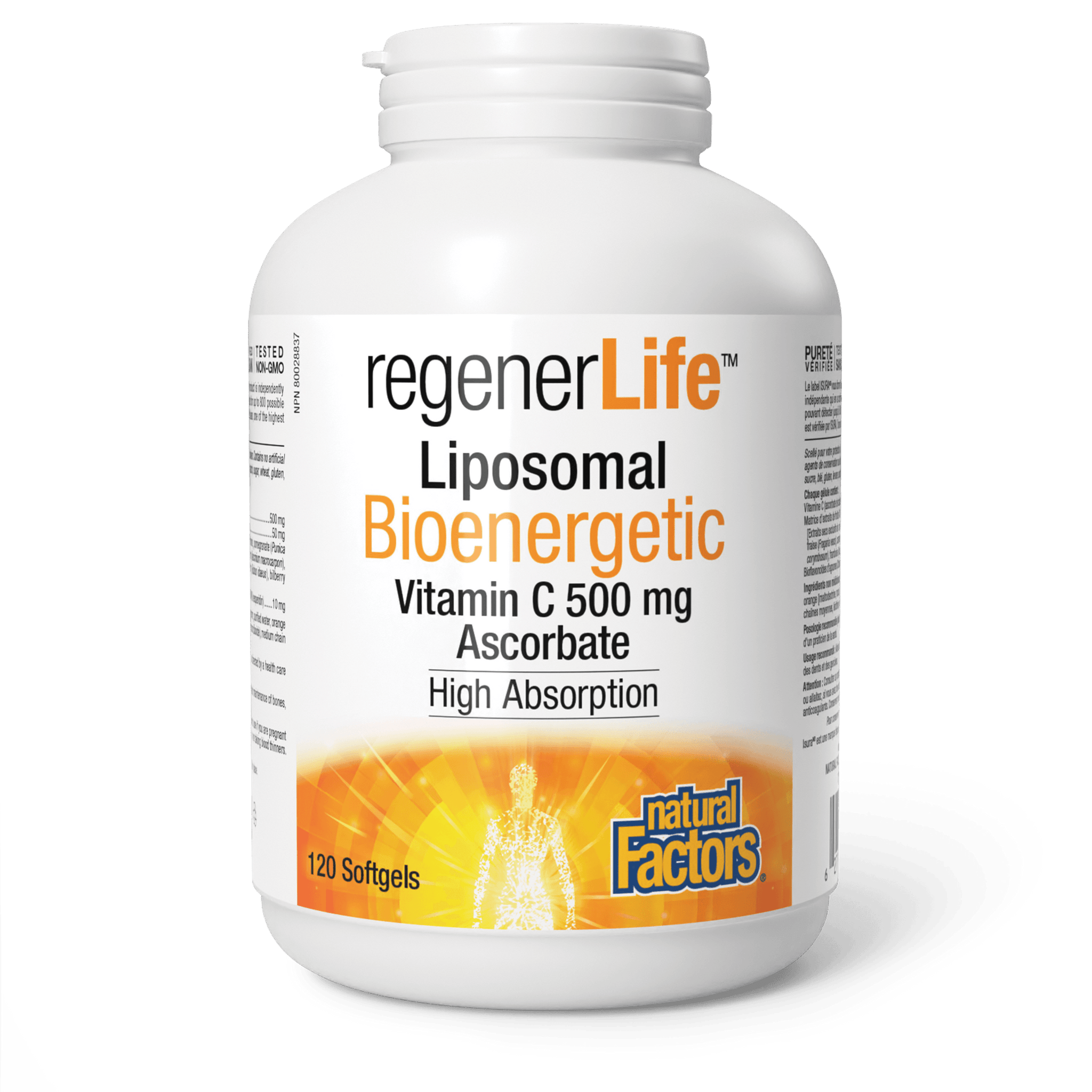 Natural Factors RegenerLife Liposomal Bioenergetic Vitamin C 120 Softgels