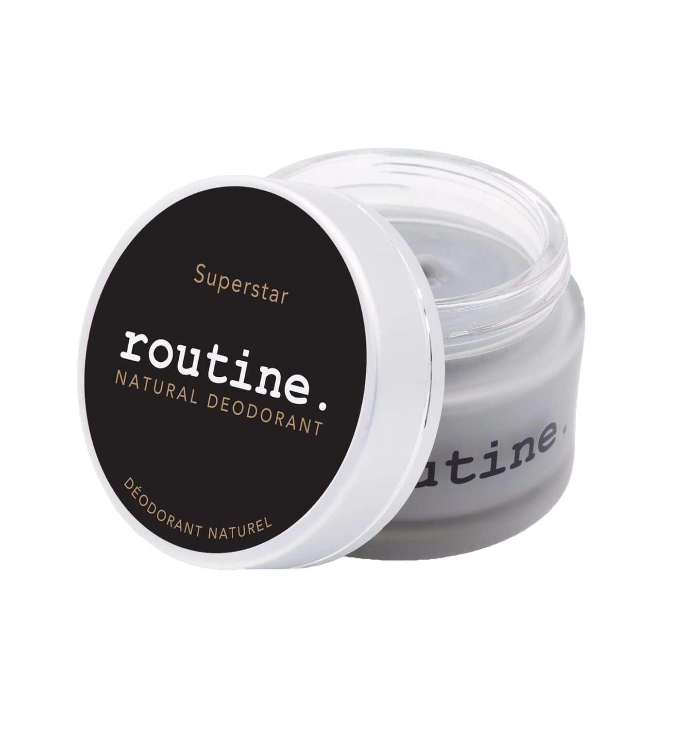 Routine SUPERSTAR Natural Deodorant (Activated Charcoal, Magnesium & Prebiotics) - 58g