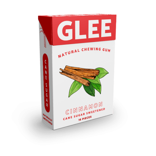 Glee Gum w/ Cane Sugar Cinnamon 16ct