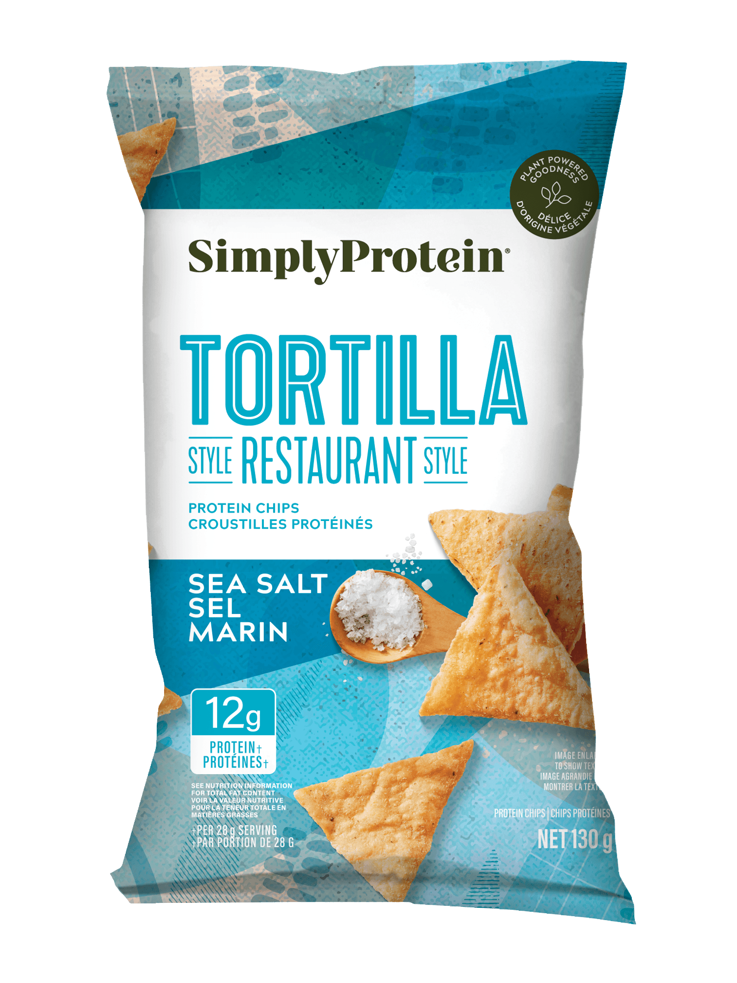 SimplyProtein Tortilla Chips Sea Salt 130g