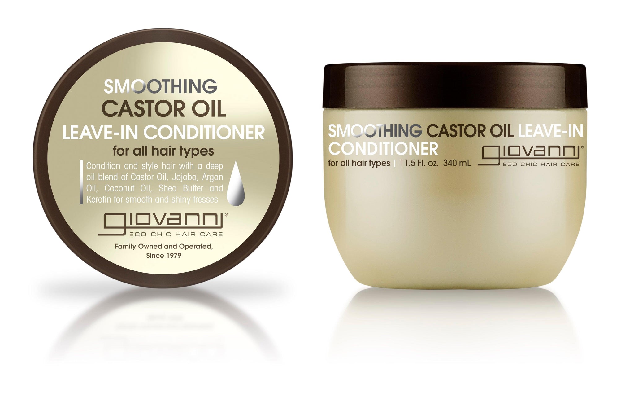 Giovanni Smoothing Castor Oil Leave-In Cond 340ml