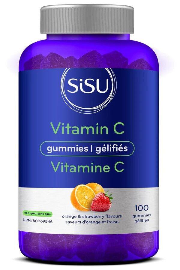 Sisu Vitamin C Gummies Orange & Strawberry Flavours 100 Gummies
