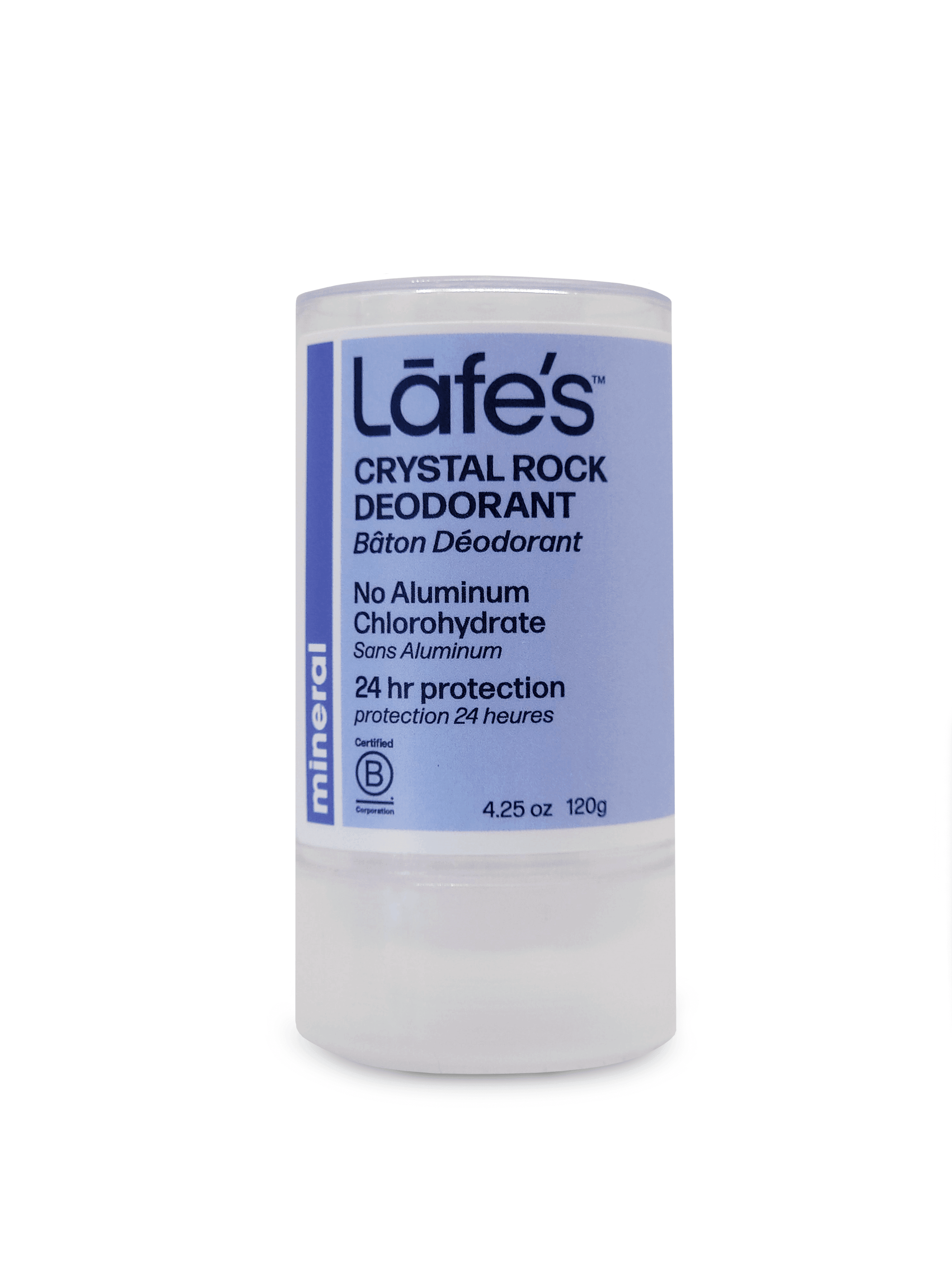 Lafe's Body Care Natural Crystal Rock Push-Up Stick Deodorant - 120 gm