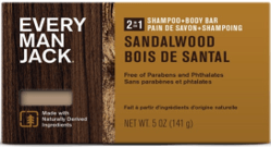 Every Man Jack Shampoo & Body Bar Sandalwood 141g