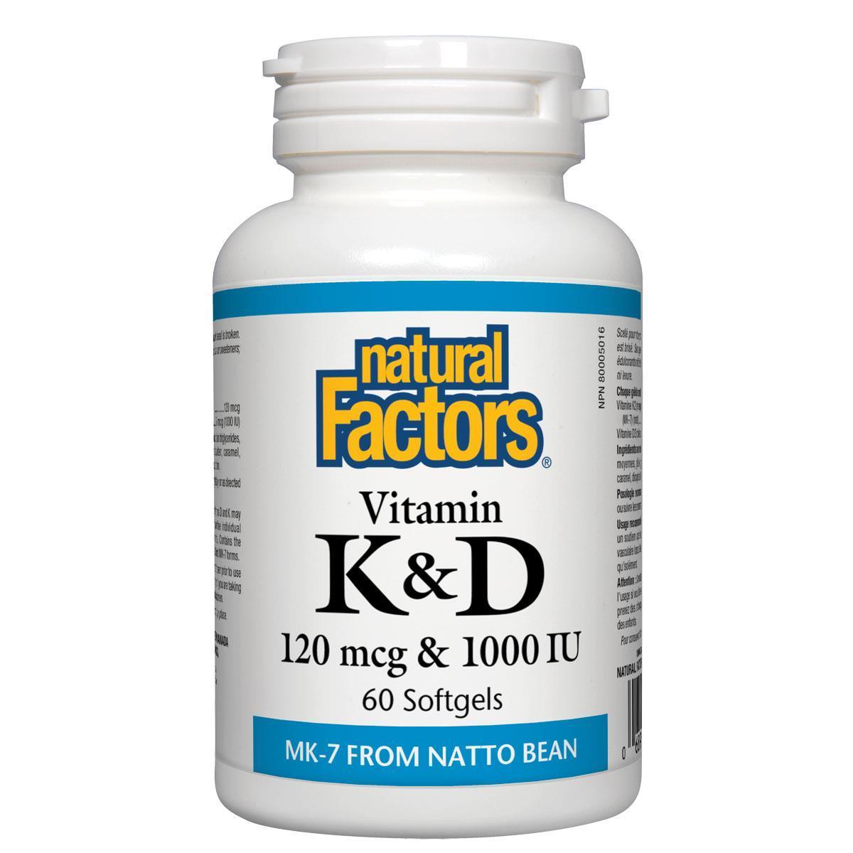Natural Factors Vitamin K2 & D3 120sg