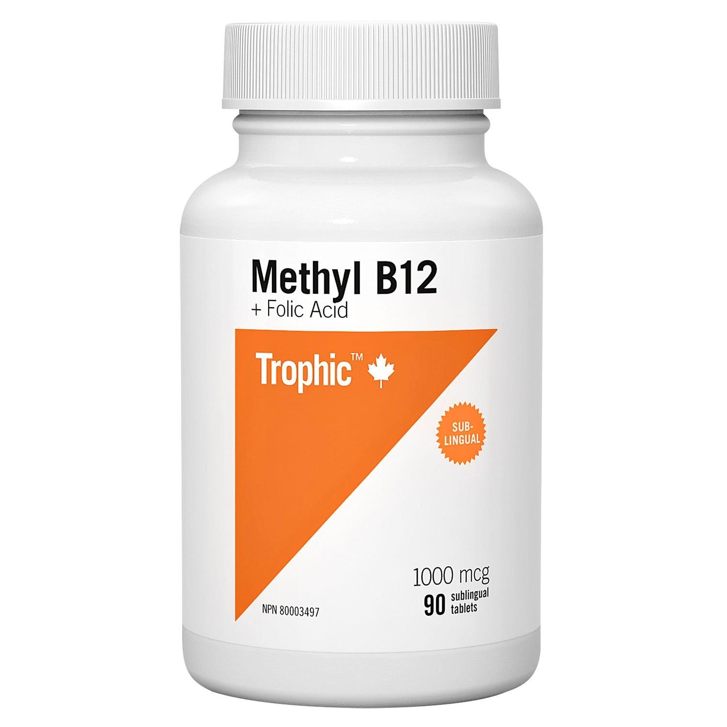 Trophic Methyl Vitamin B12 + Folic Acid - 90 Count