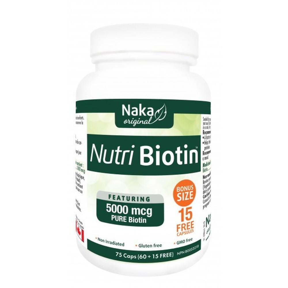 Naka Nutri Biotin 5000mcg, 75 Capsules Online