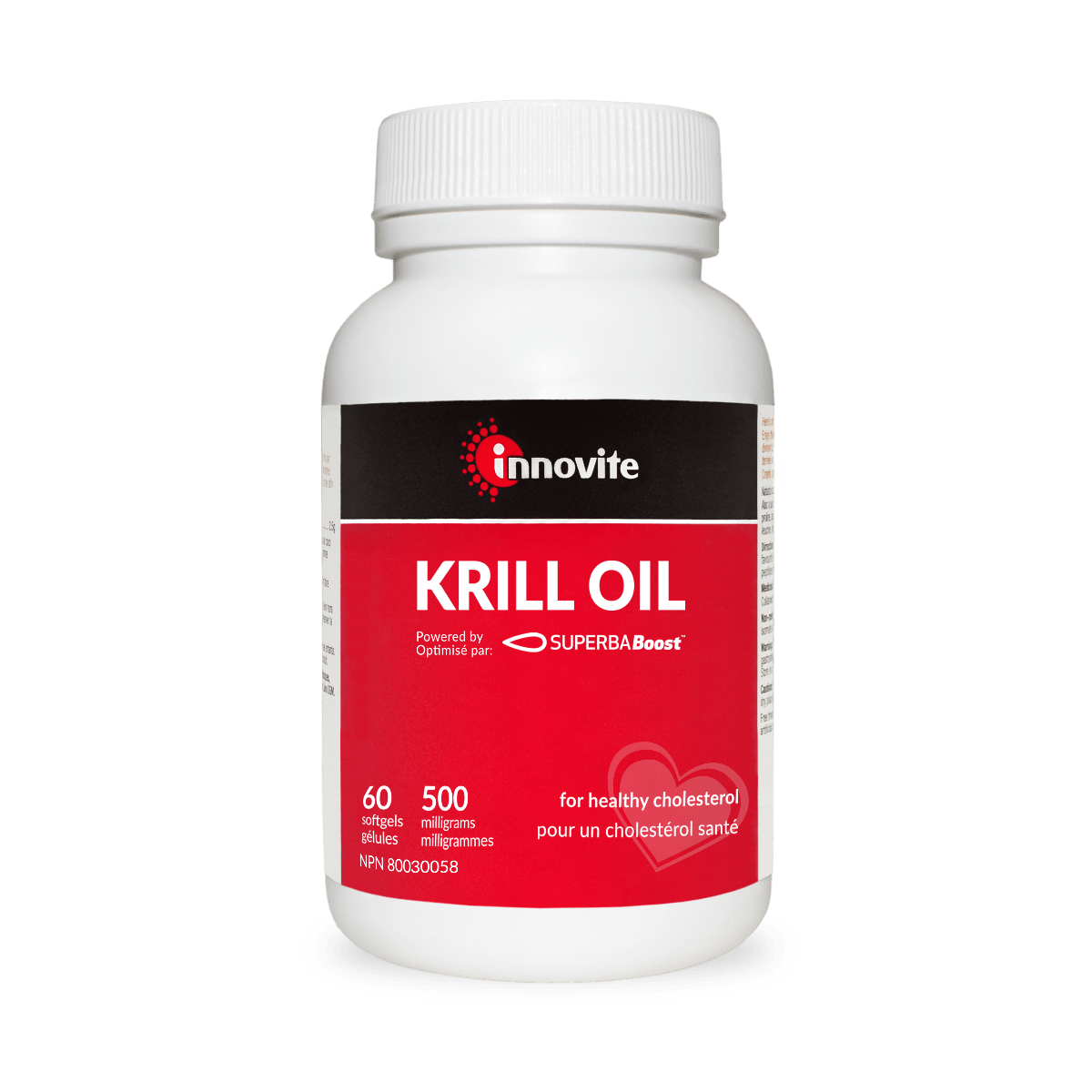 Innovite Health Inno-Krill Oil 500mg (Healthy Cholesterol) - 60 Softgels