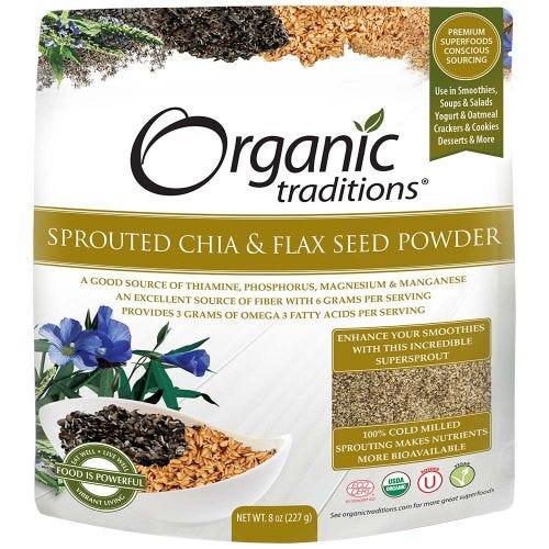 Organic Traditions Sprouted Chia-Flax Powder 227g