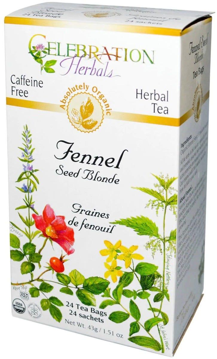 Celebration Herbals Organic Fennel Seed Blonde Tea 24 bags
