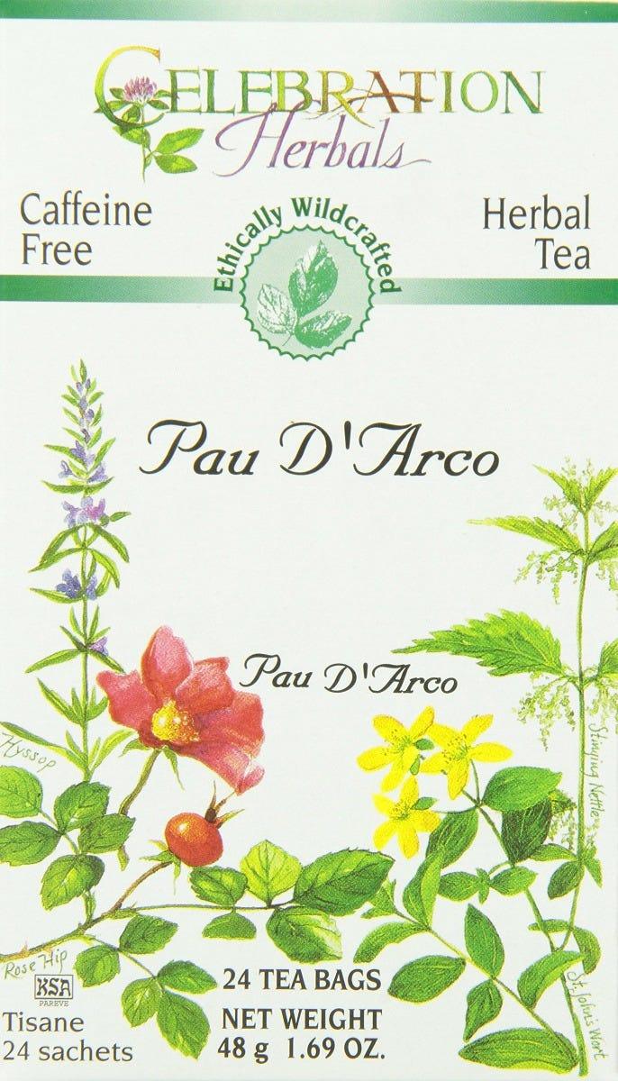 Celebration Herbals Wild Crafted Pau D'Arco Inner Bark Tea 24 bags