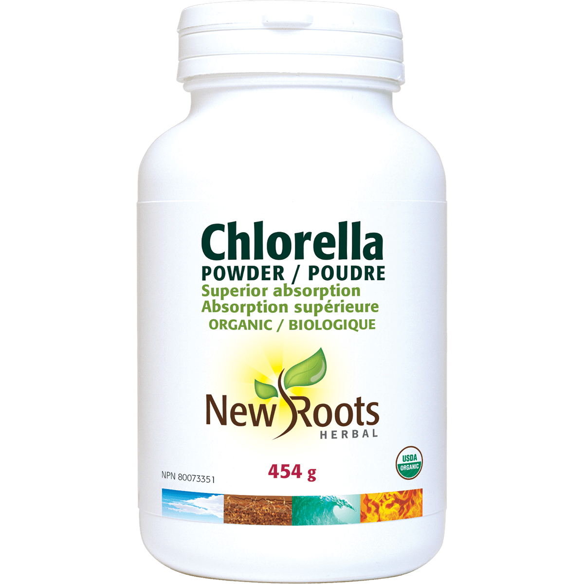 New Roots Chlorella Certified Organic 454 G