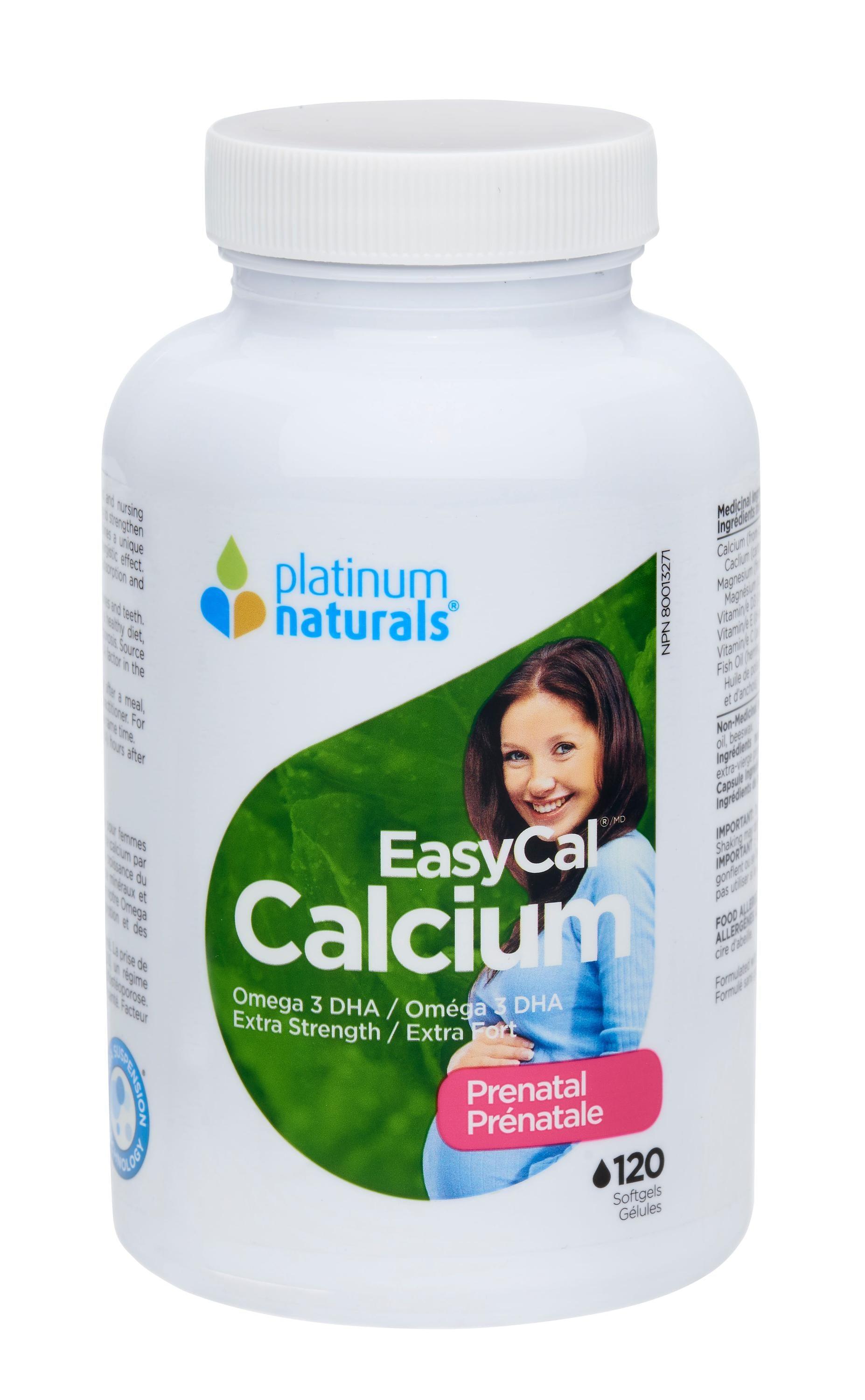 Platinum Naturals Prenatal EasyCal Calcium 120 caps