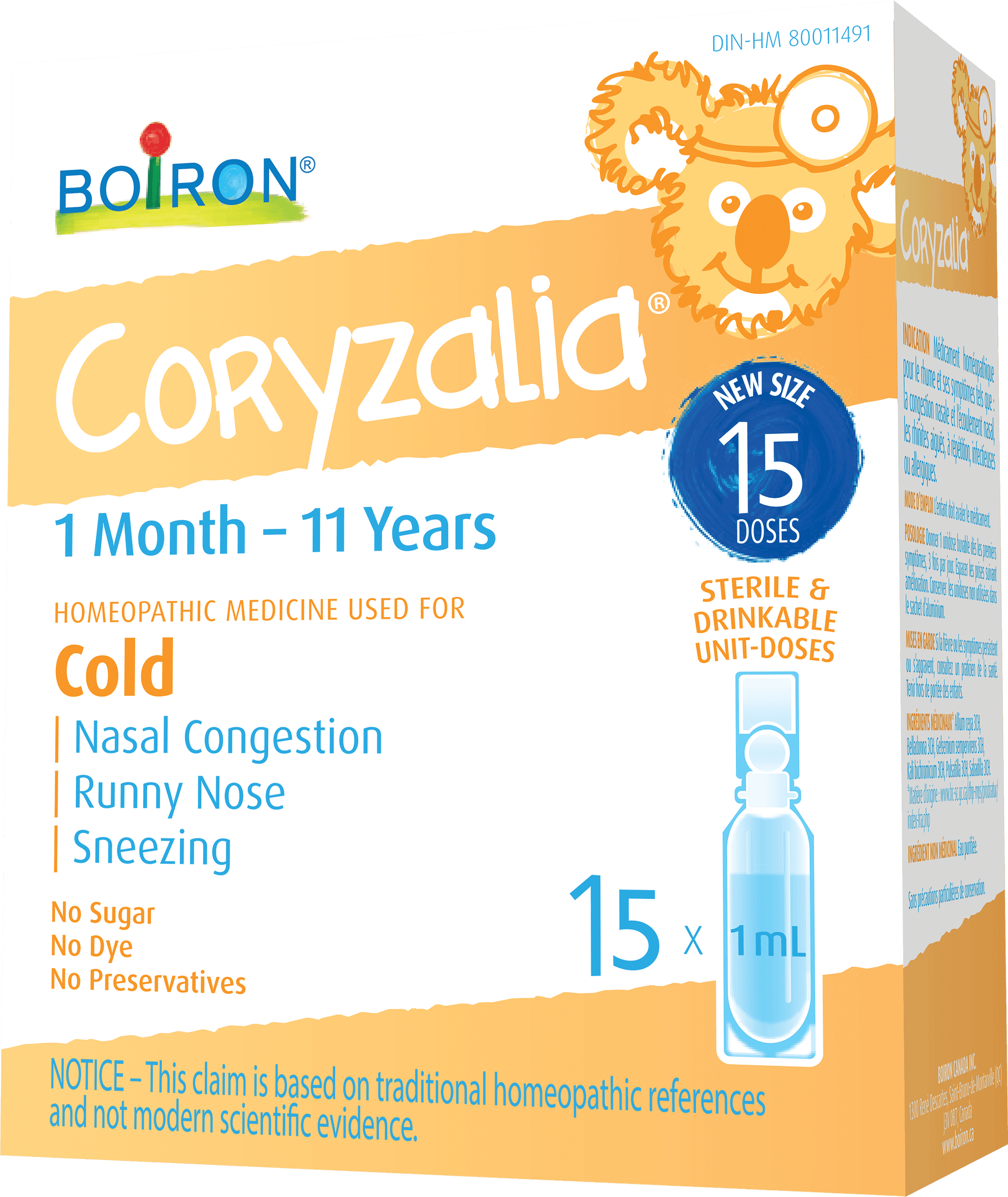 Boiron Coryzalia 1-6 Yrs 15X1