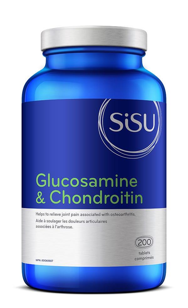 SISU Glucosamine & Chondroitin - low sodium 200 tabs for Bone & Joint Health