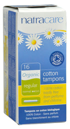 Natracare Regular Organic Cotton Tampons with Applicator (16 Counts)