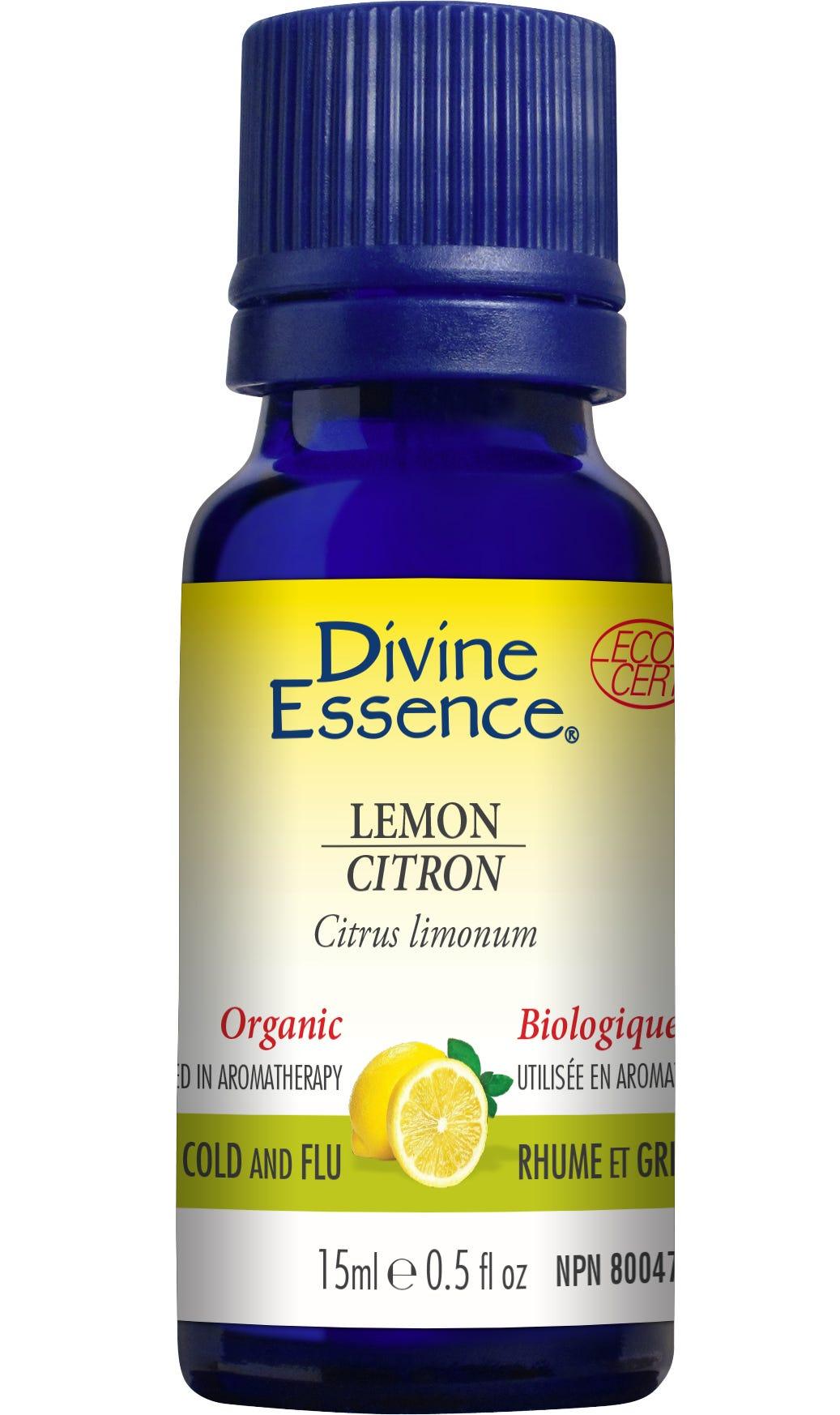 Divine Essence Organic Lemon Essential Oil - 15ml