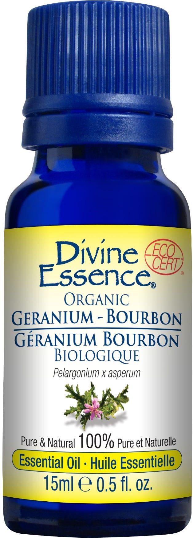 Divine Essence Organic Geranium Bourbon Essential Oil - 15ml