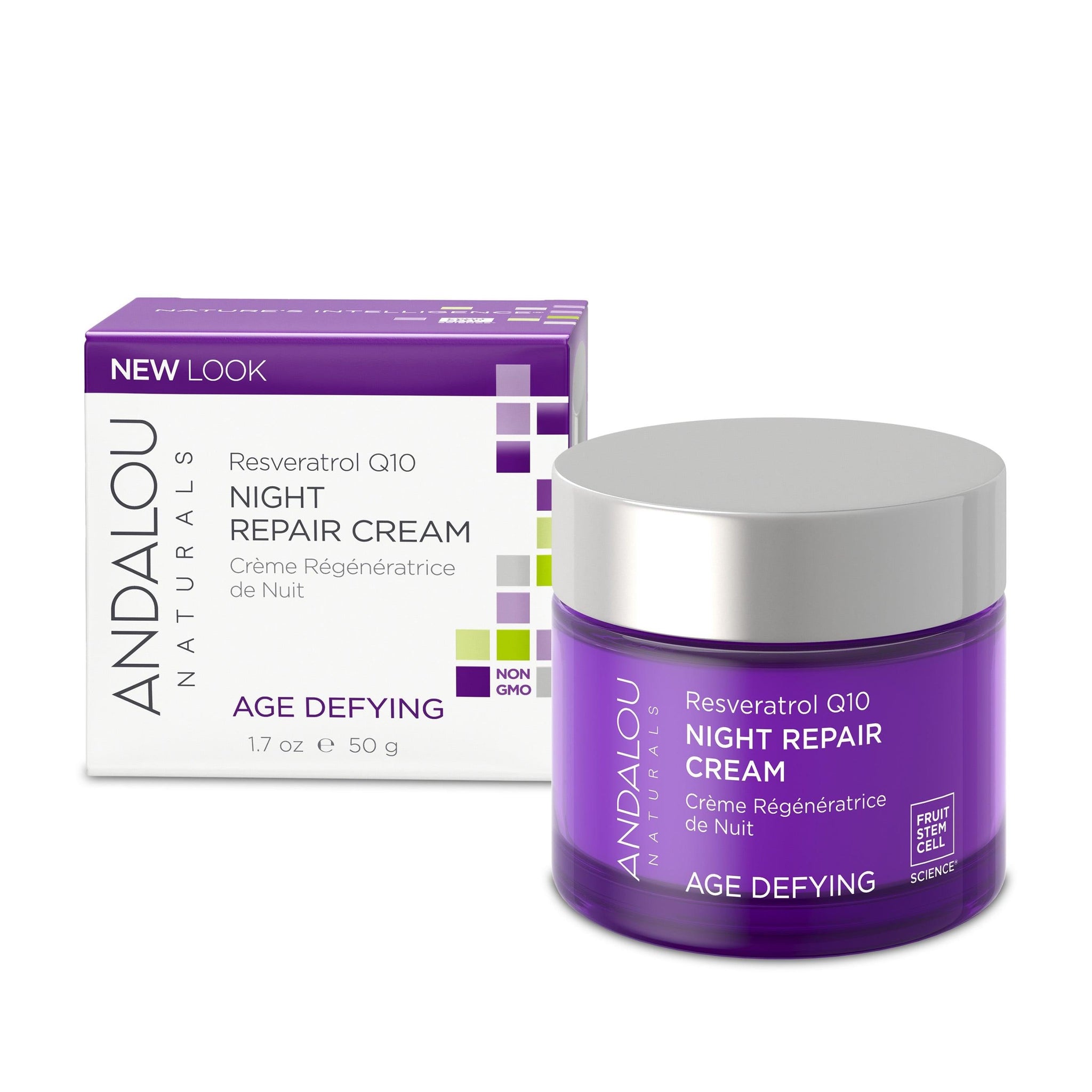 Andalou Naturals Age Defying Resveratrol Q10 Night Repair Cream - 50ml
