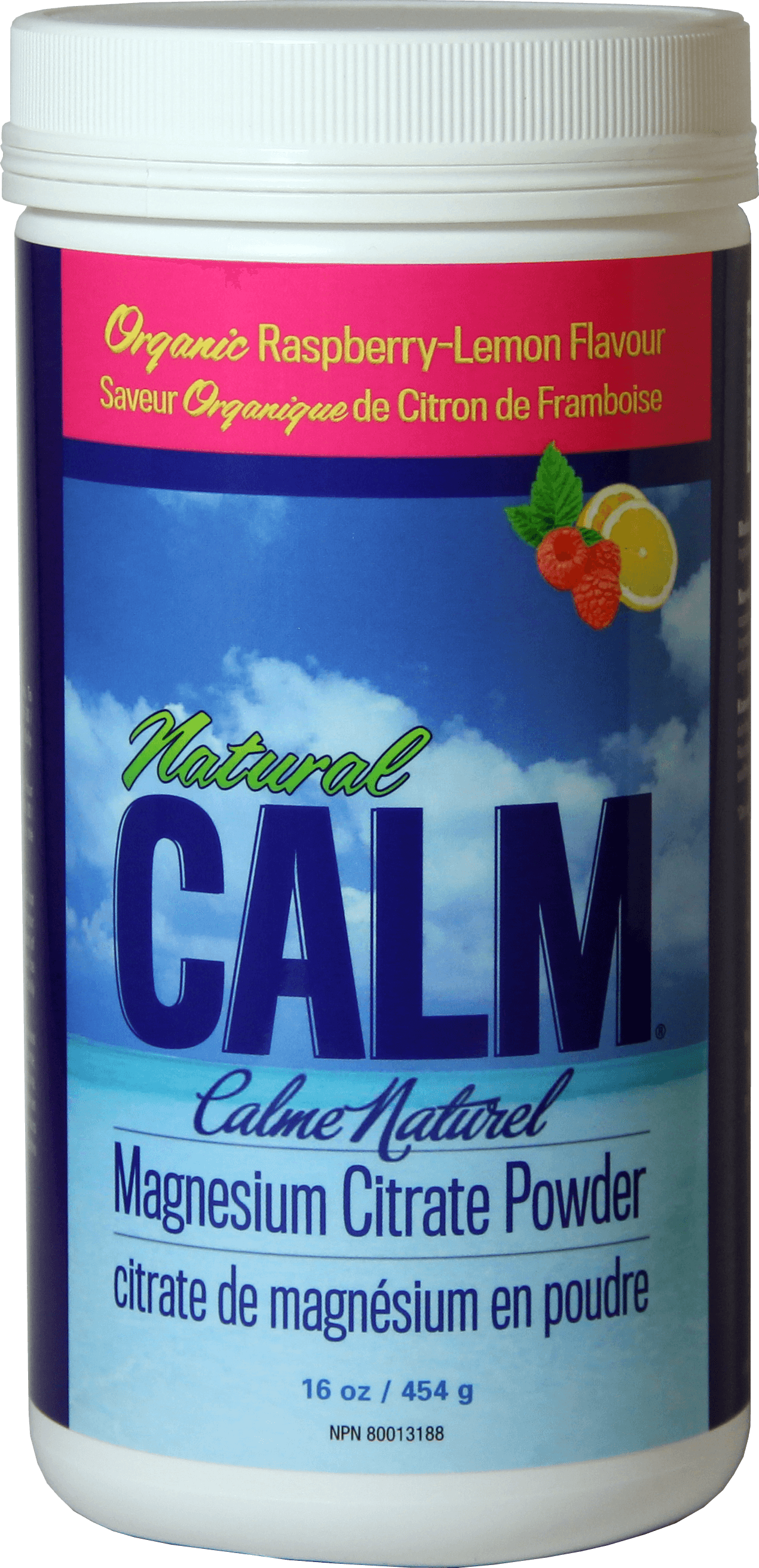 Natural Calm Magnesium Raspberry Lemon Flavor 454GM