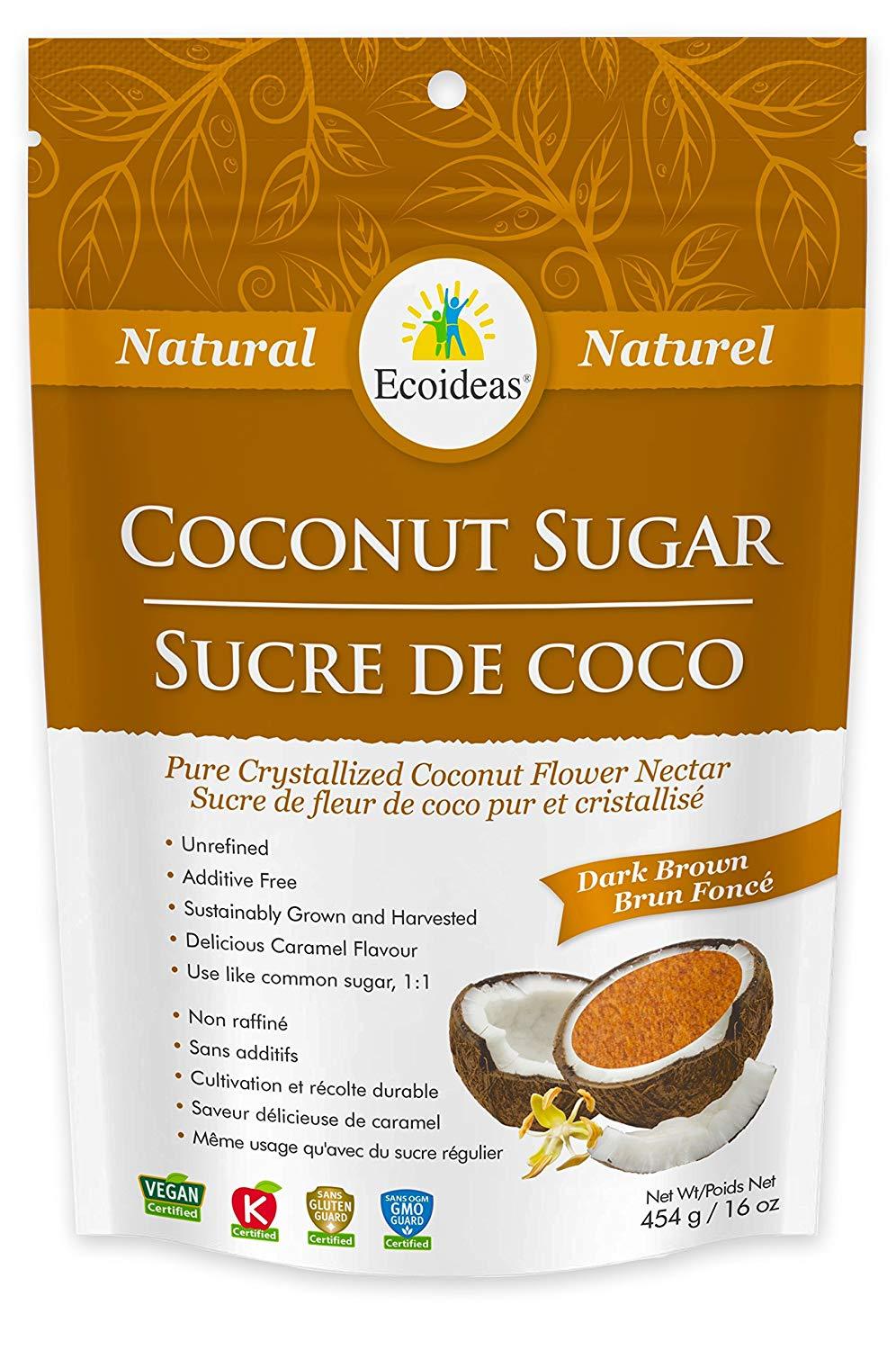 Ecoideas Coconut Sugar Dark Brown 454g