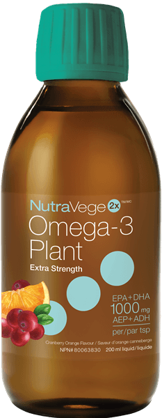 NutraVege Plant Based Omega 3 (Extra Strength) Cranberry Orange - 200ml