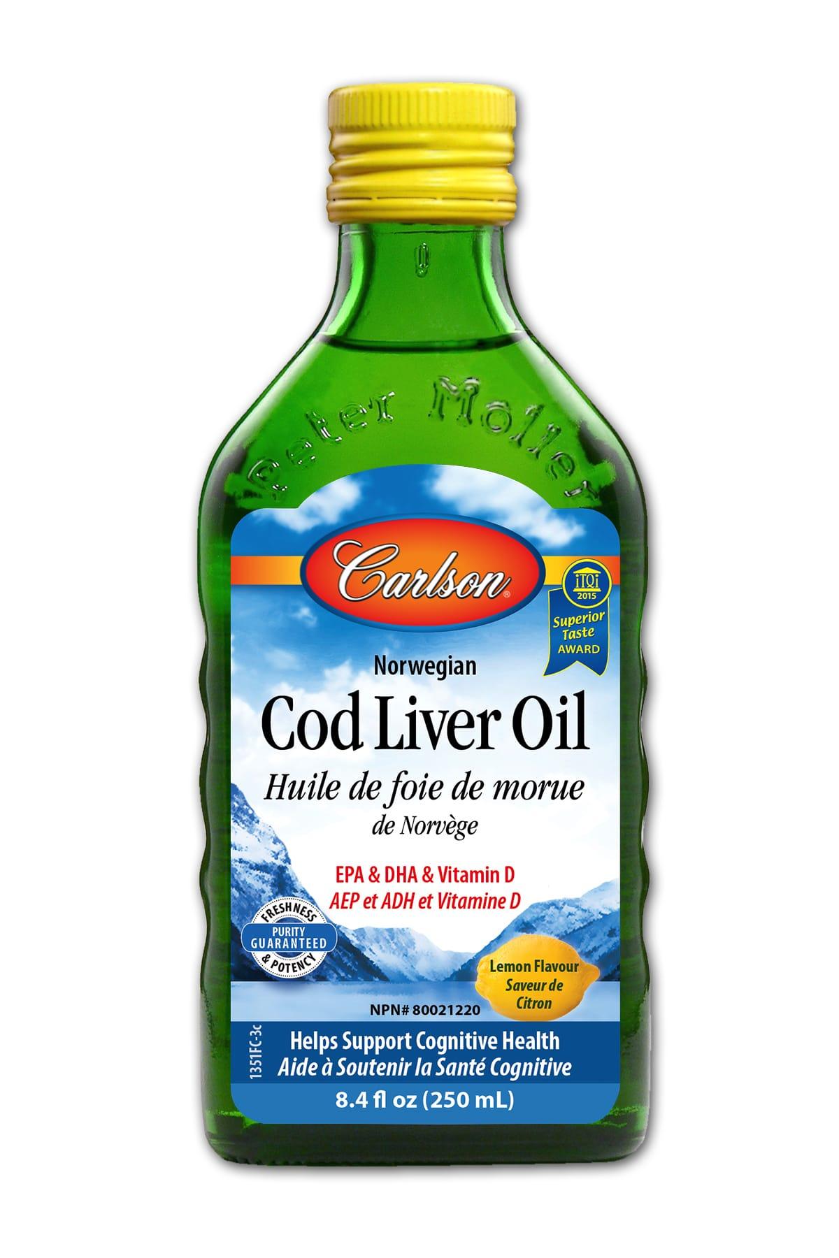Carlson Cod Liver Oil Lemon 250ml