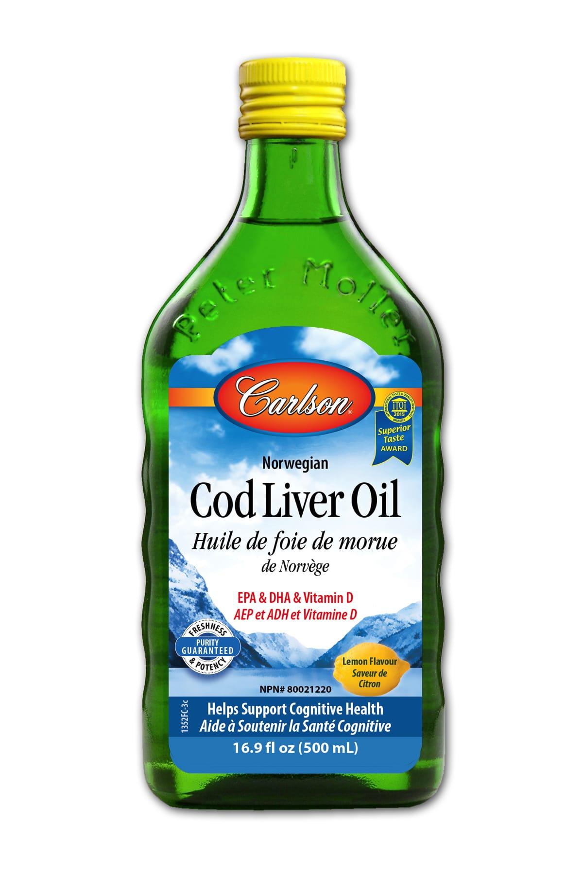 Carlson Cod Liver Oil Lemon 500ml