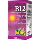 Natural Factors B12 Methylcobalamin 1000 mcg, 90 Sublingual Tablets Online