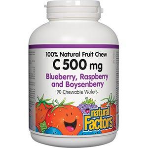 Natural Factors C 500mg Chew Berry 90c