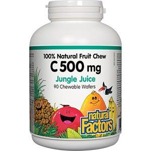 Natural Factors C 500mg Chew Jungle Juice 90c