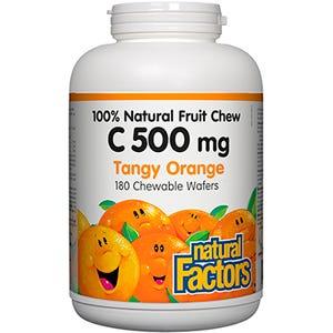 Natural Factors C 500mg Chew Orange 180c