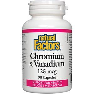 Natural Factors Chromium & Vanadium 125 mcg 90c