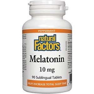 Natural Factors Melatonin - 10 mg Peppermint, 90st Online 
