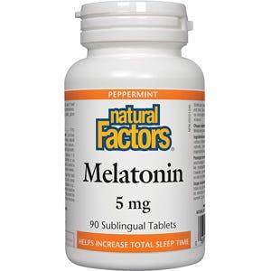 Natural Factors Melatonin 5 mg Peppermint 90st