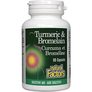 Natural Factors Turmeric & Bromelain 90c