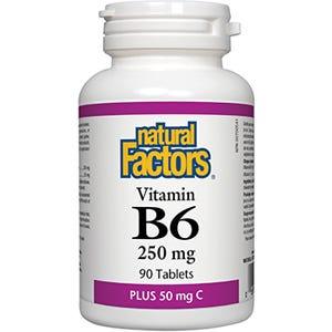 Natural Factors Vitamin B6 250 mg & C 50 mg 90t