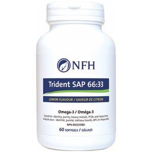 NFH Trident SAP 66:33 (Omega-3) Natural Lemon Flavor 60 softgels (660 mg EPA 330 mg DHA-softgel)