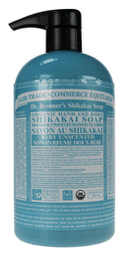 Dr. Bronner's Body Pure Castile Soap Unscented 710 ml