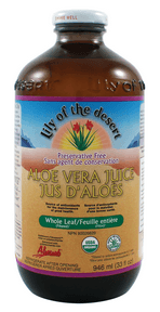 Lily of the Desert Aloe Juice Whole Leaf Preservative Free Glass 946ml