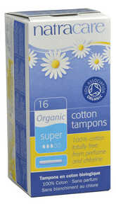Natracare Super Organic Cotton Tampons with Applicator (16 Counts)